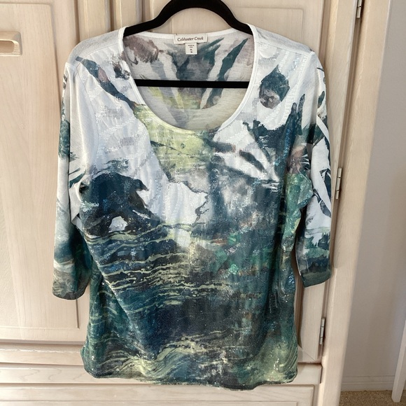 Sequined Coldwater creek top - Picture 2 of 10